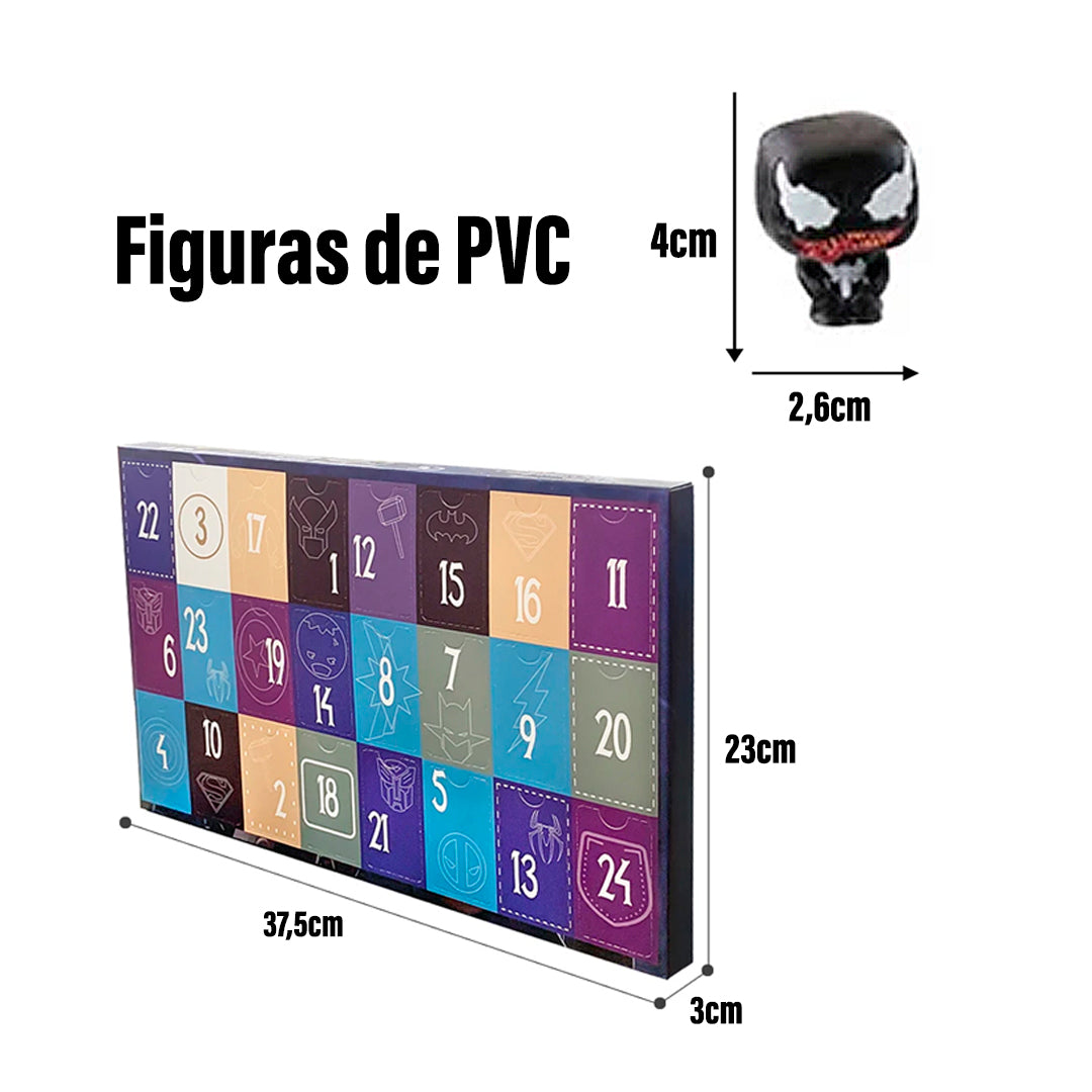 Calendario de Adviento Marvel con 24 Figuras